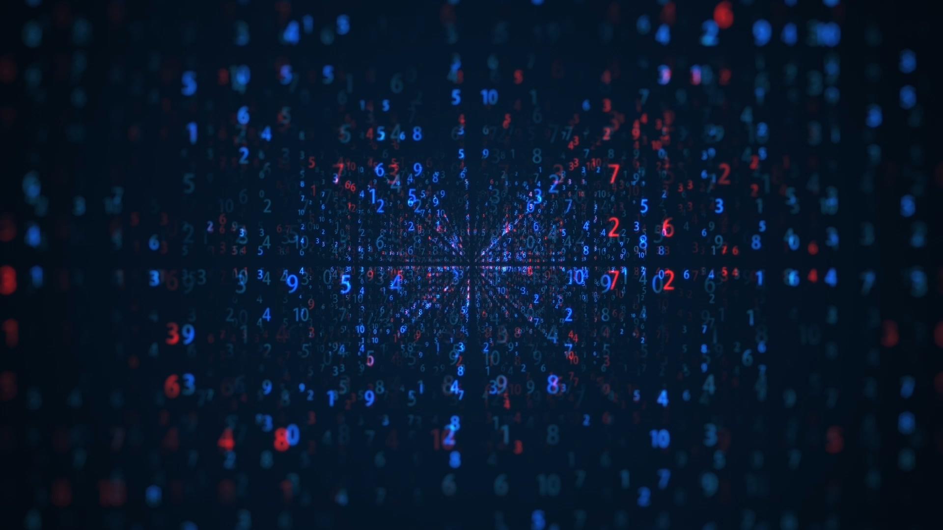 科技数据粒子背景视频的预览图