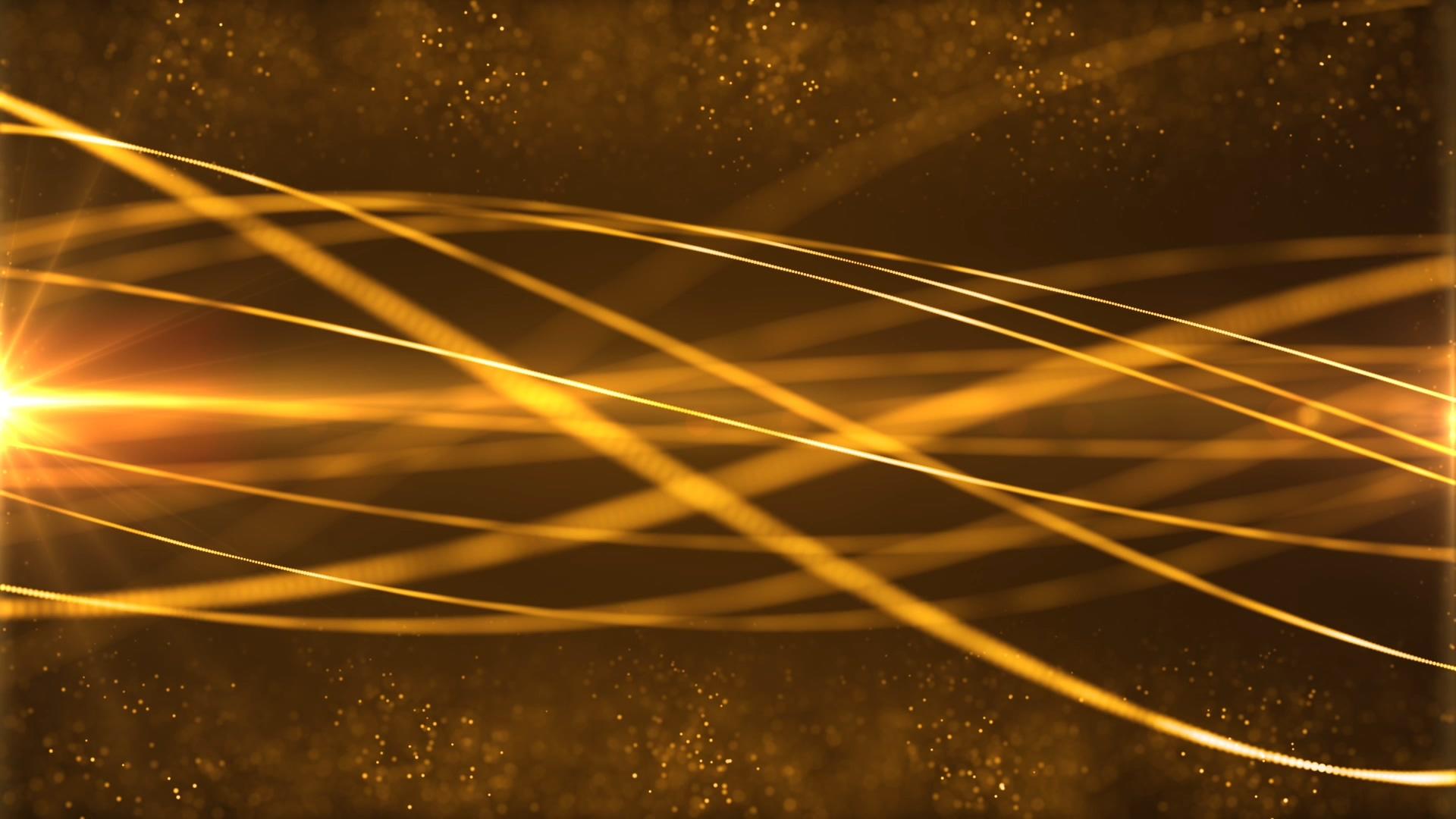 金色唯美粒子光线背景视频的预览图