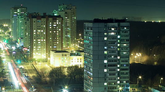 折叠大城市的夜生活时间视频的预览图