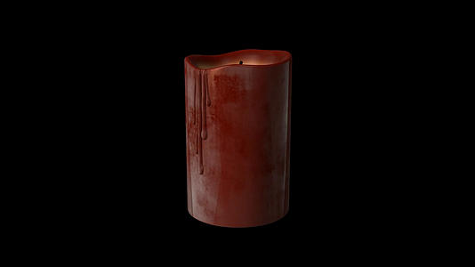 透明通道的红色蜡烛视频素材视频的预览图