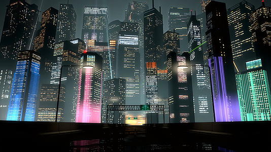 美妙的夜城灯光秀视频的预览图