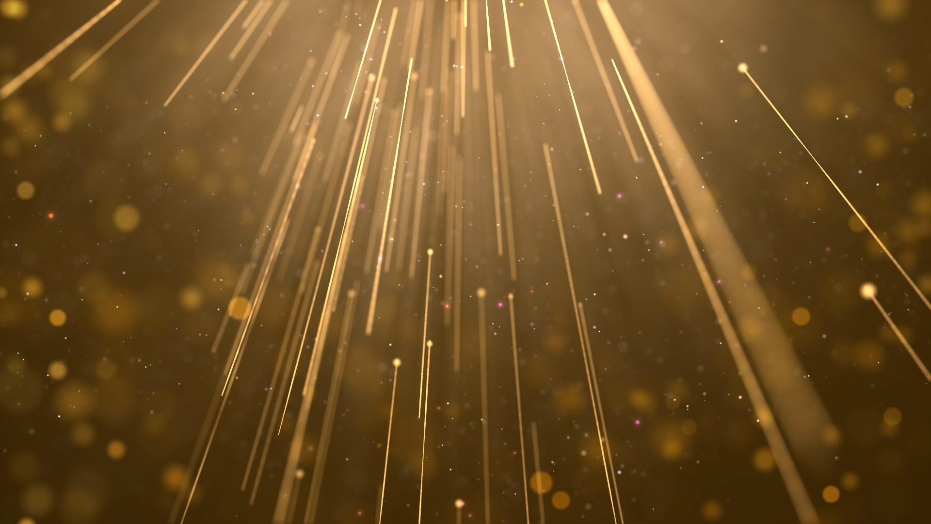 唯美金色粒子光线背景视频的预览图