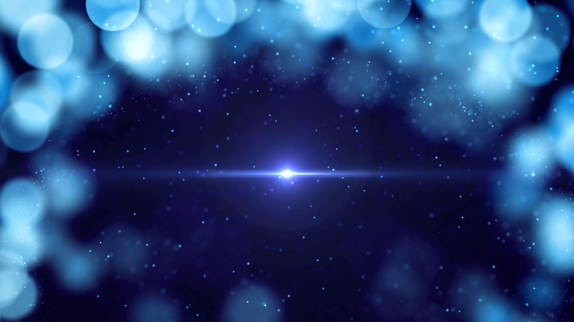 蓝色唯美粒子背景视频的预览图