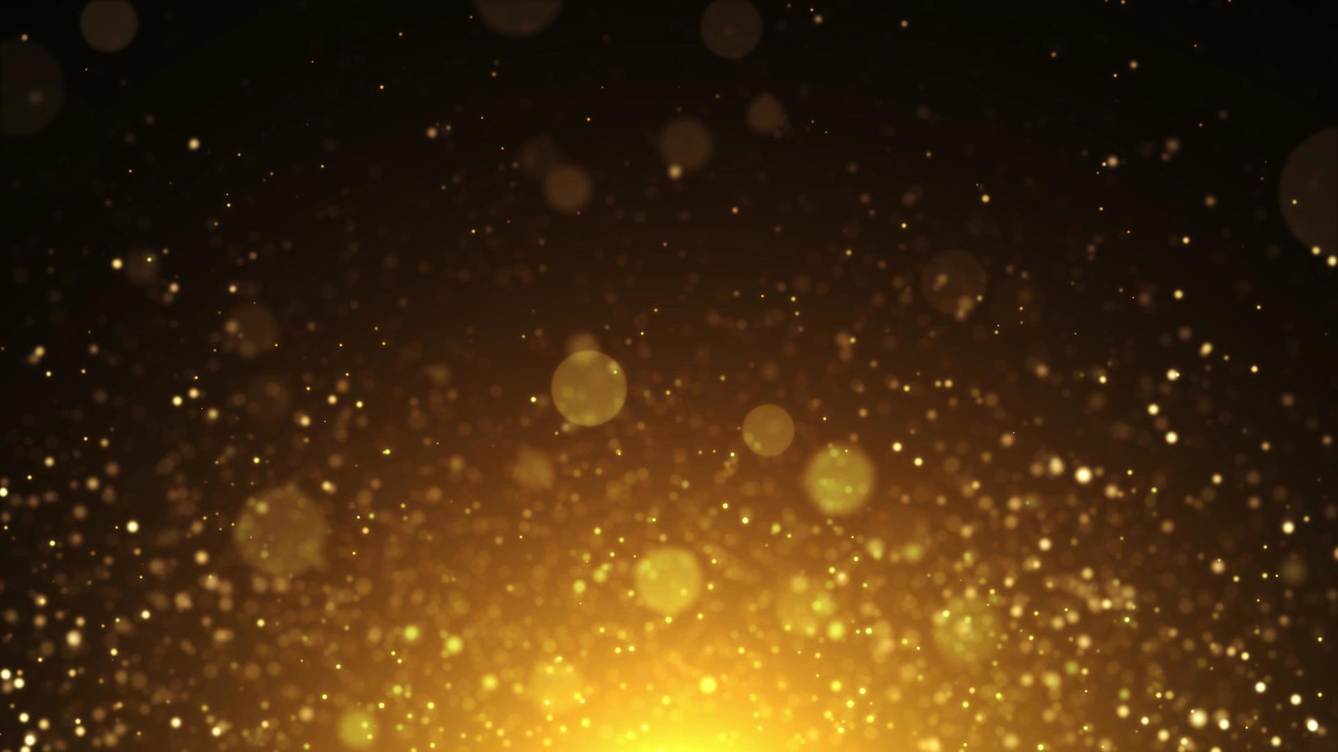 4K金色唯美动态粒子漂浮光效背景视频视频的预览图