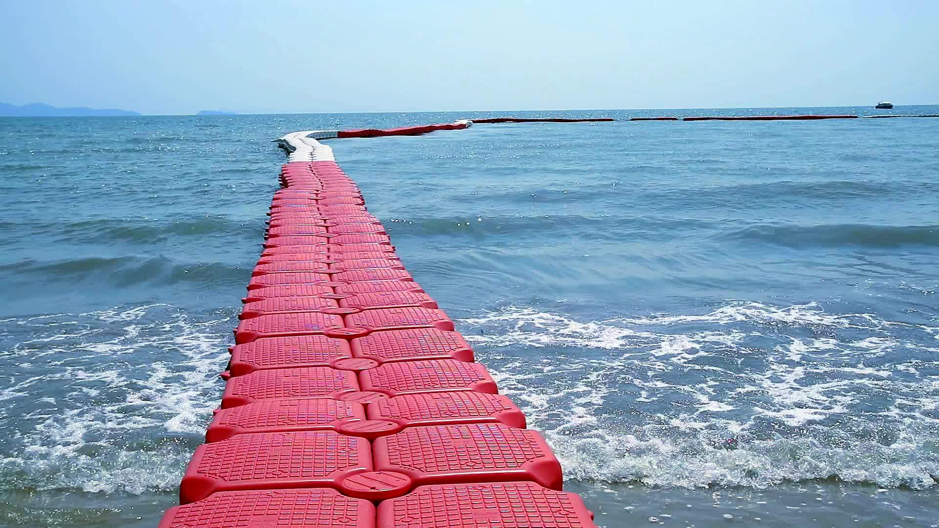 海上移动浮标屏障是禁止游客在指定区域游泳的区域视频的预览图
