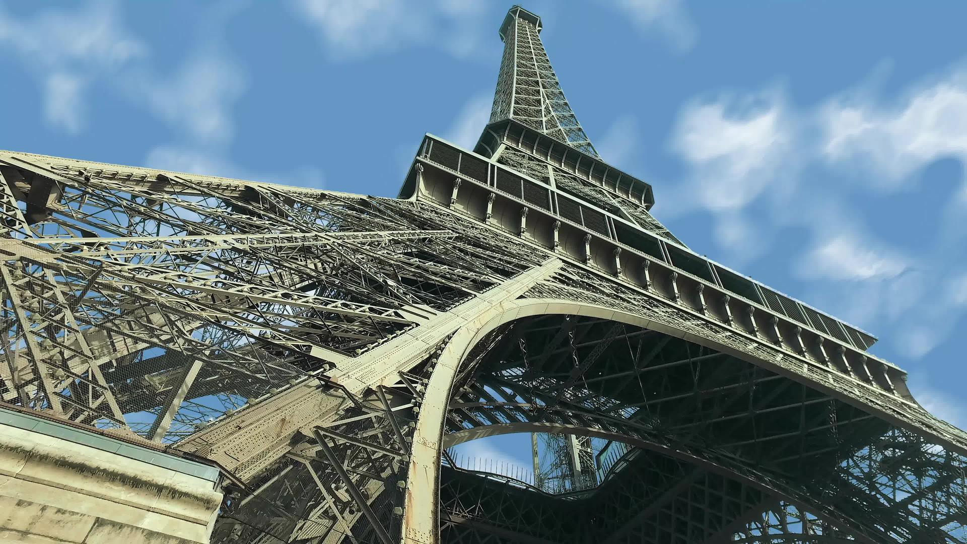 时间折叠Eiffel塔巴黎法郎视频的预览图
