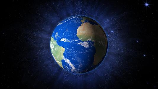蓝色科技感动态地球光效粒子背景视频元素视频的预览图