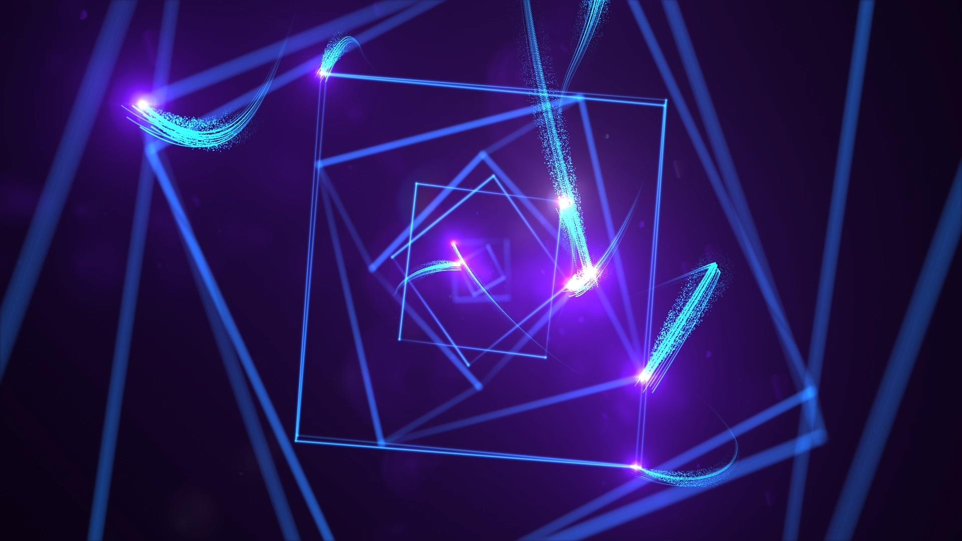 科技粒子连线背景视频的预览图