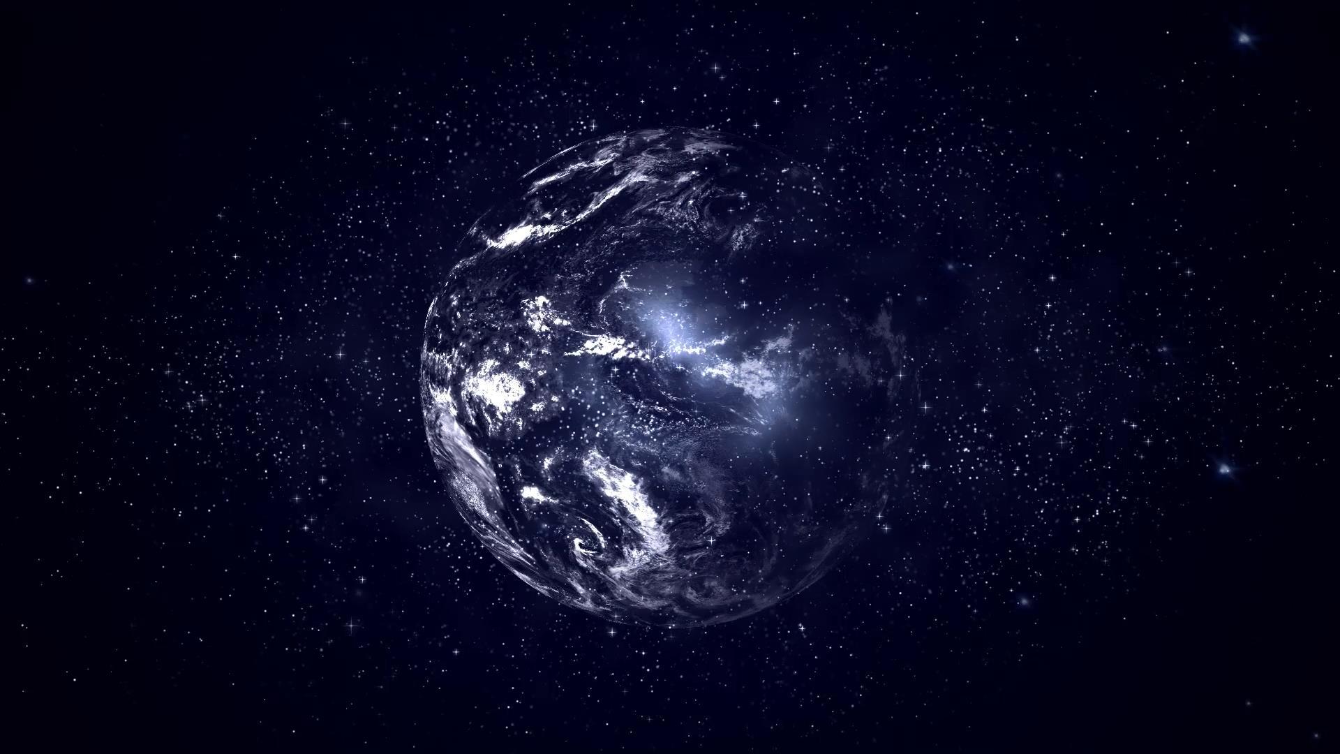 动态科技感地球旋转粒子光效视频元素视频的预览图
