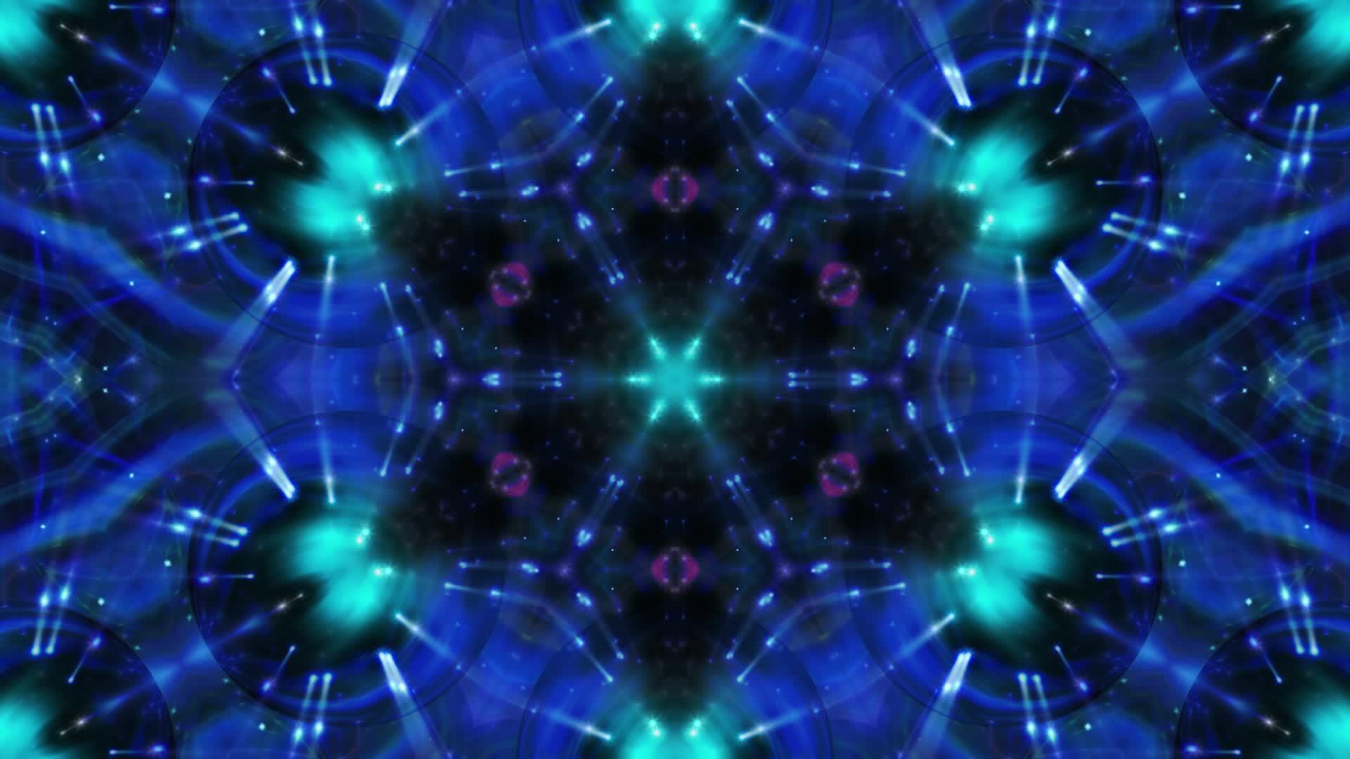 抽象蓝色背景千叶球曼达拉视频的预览图