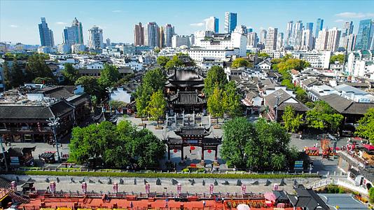 4K航拍南京5A景区夫子庙孔庙视频的预览图