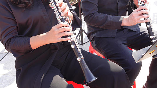 西洋乐器单簧管演奏表演4k音乐素材视频的预览图