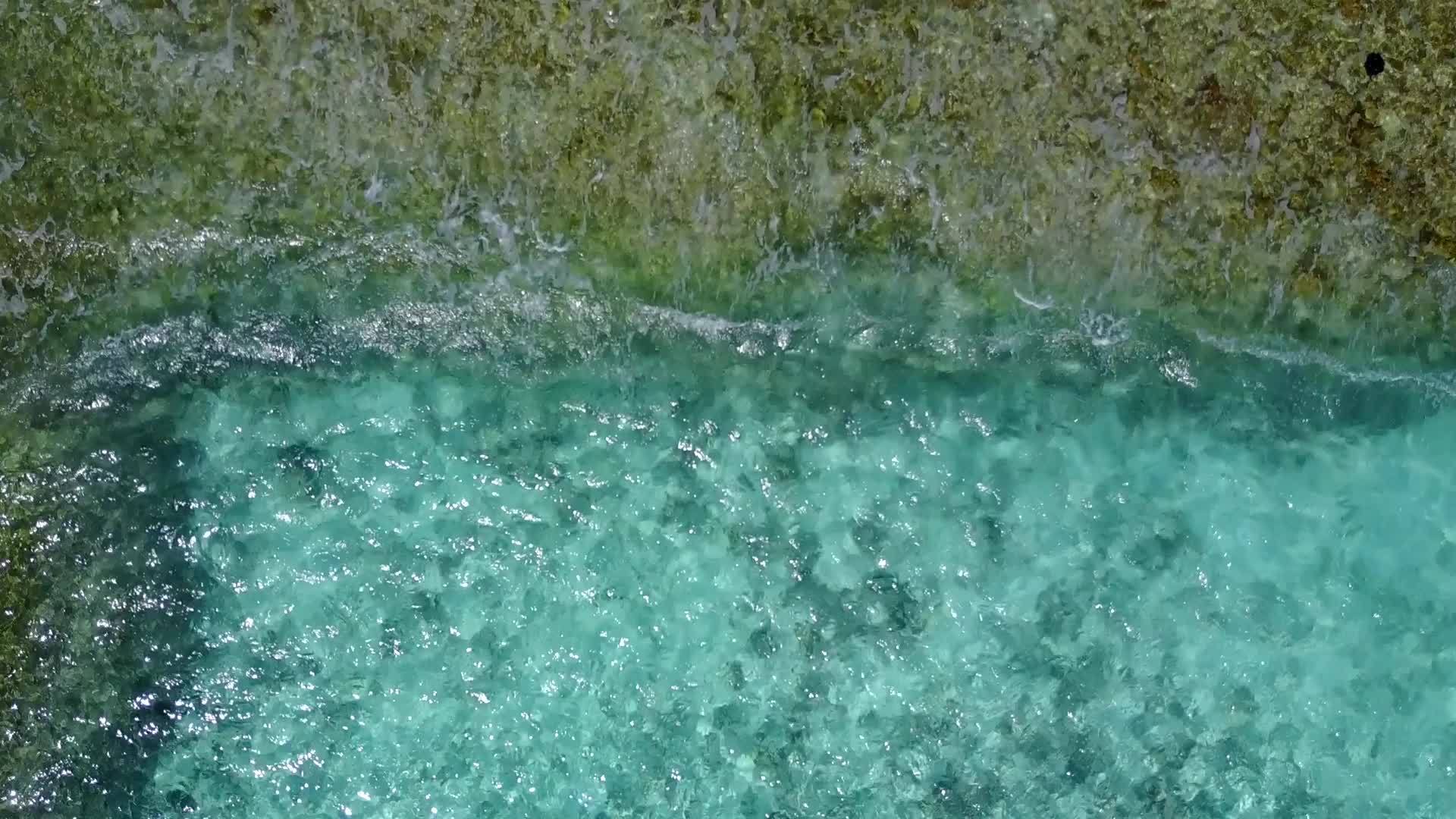 以绿松石海和沙洲为背景的白沙豪华海滩海滩生活方式视频的预览图