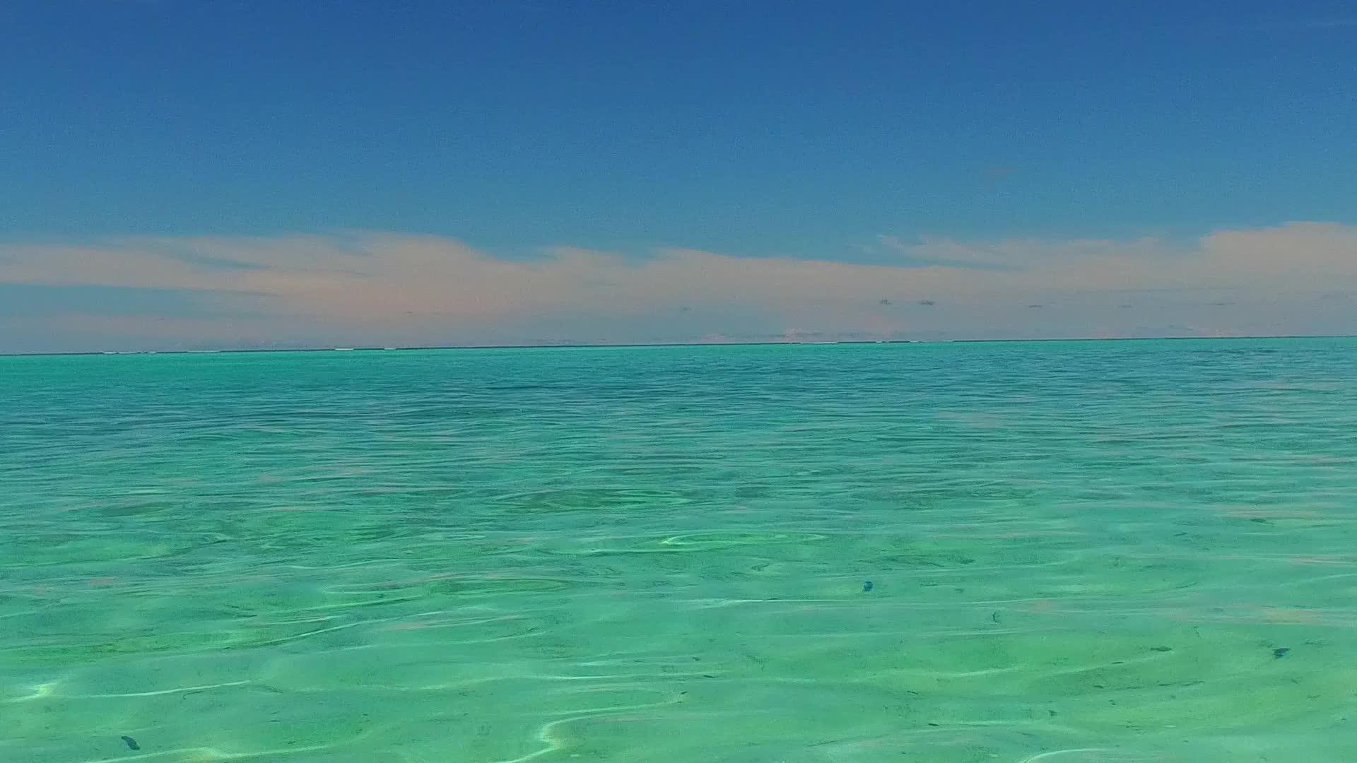 清澈的蓝绿色大海视频的预览图