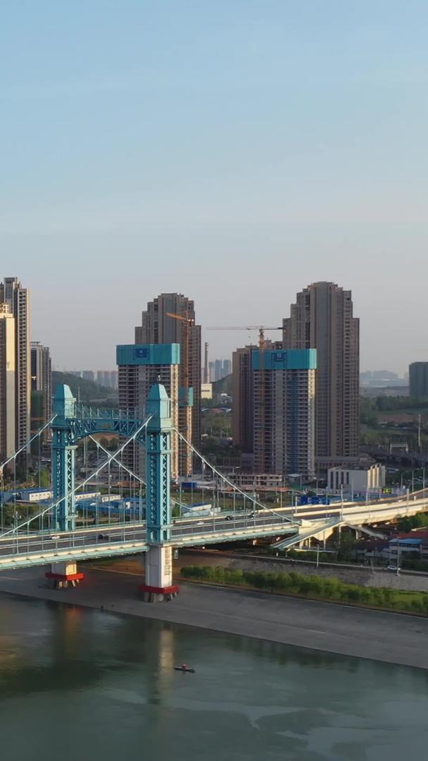 武汉蓝色浪漫古田桥航拍城市风景交通流量材料视频的预览图