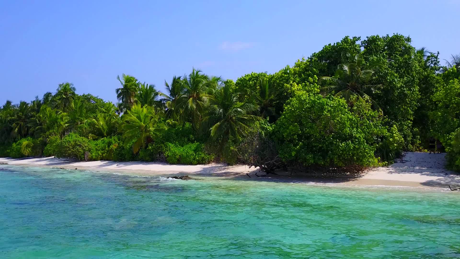 热带海湾海滩在度假胜地附近视频的预览图