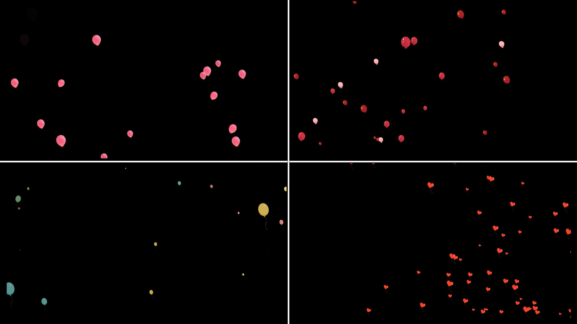 一组气球粒子漂浮动画21视频的预览图
