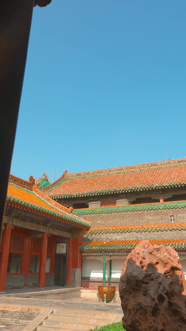 皇家园林庭院假山游廊故宫视频的预览图