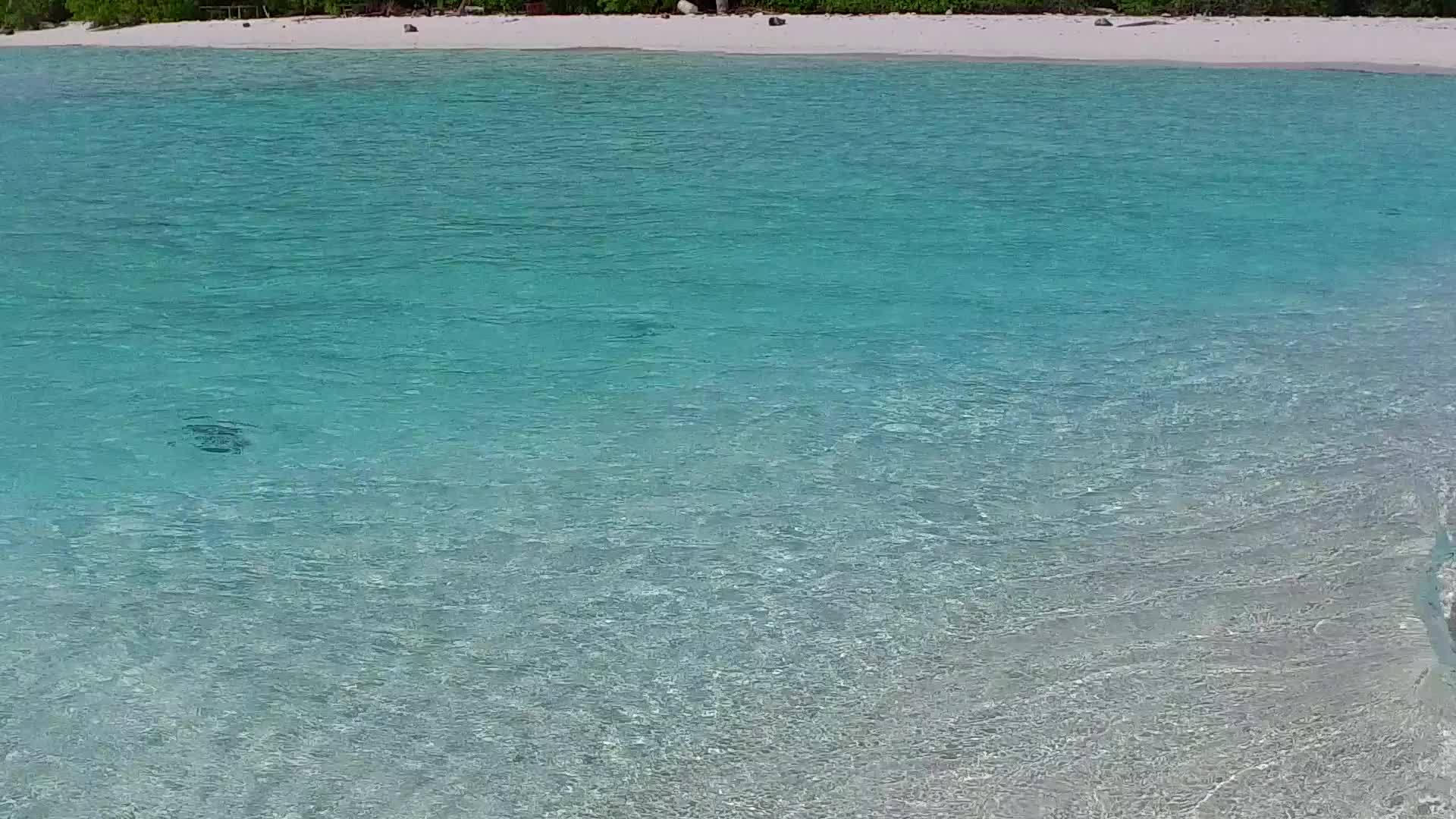 阳光明媚、宁静的岛屿海滩视频的预览图