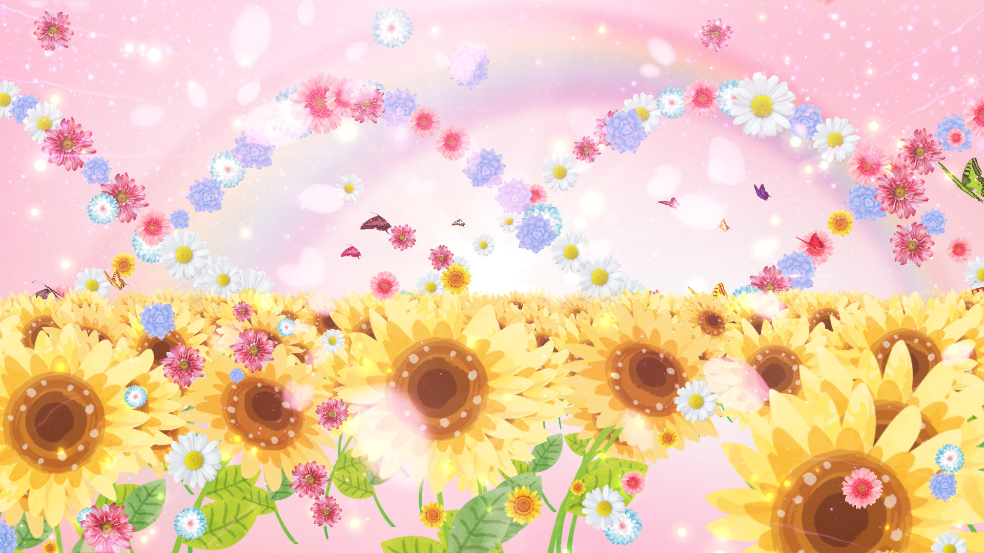 唯美的向日葵花朵视频的预览图