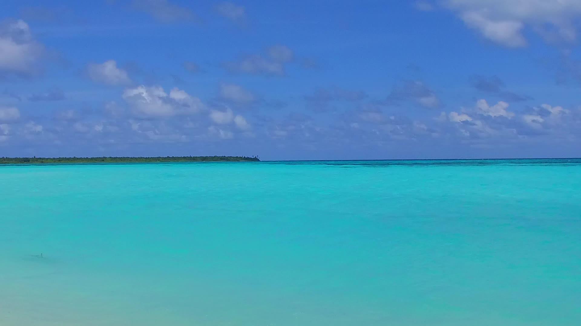 浅珊瑚礁湖和浅沙底浅沙背景海洋旅游海滩野生海滩视频的预览图