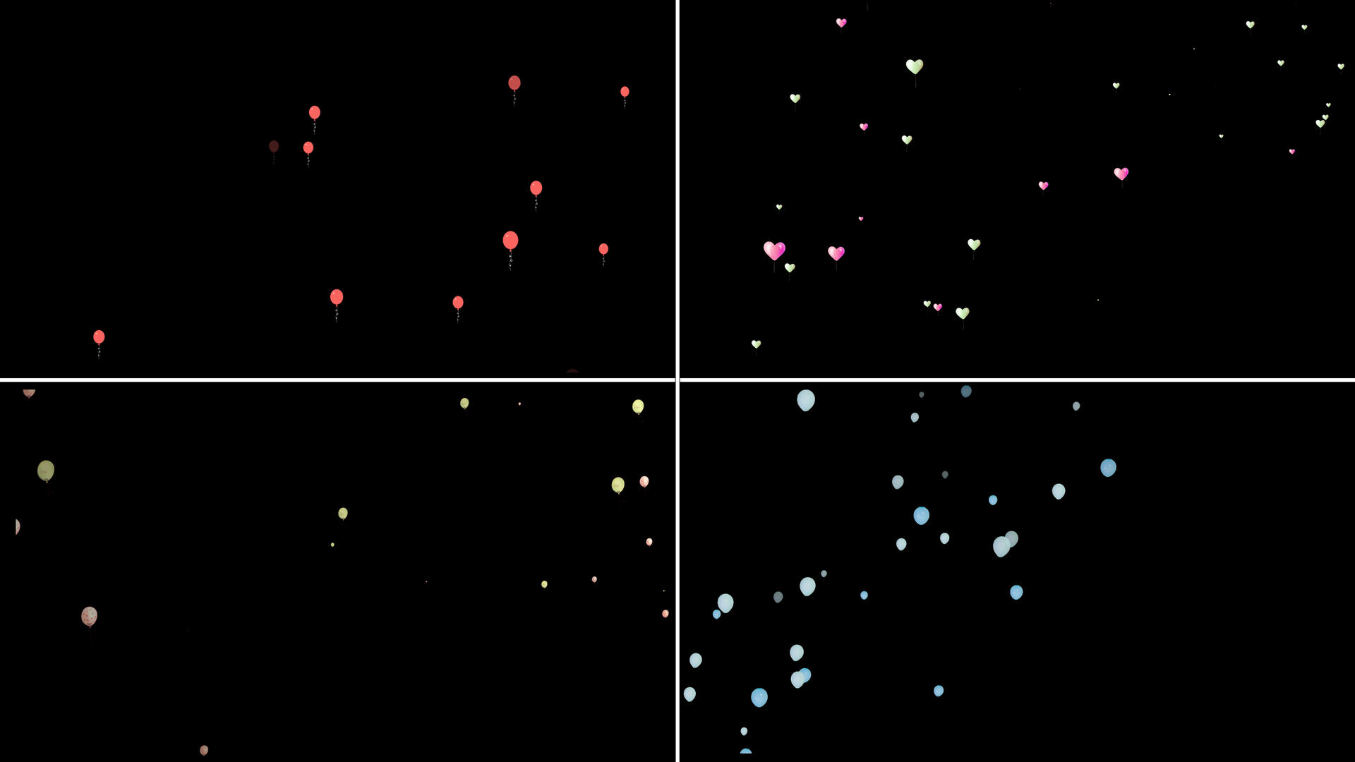 一组气球粒子漂浮动画22视频的预览图