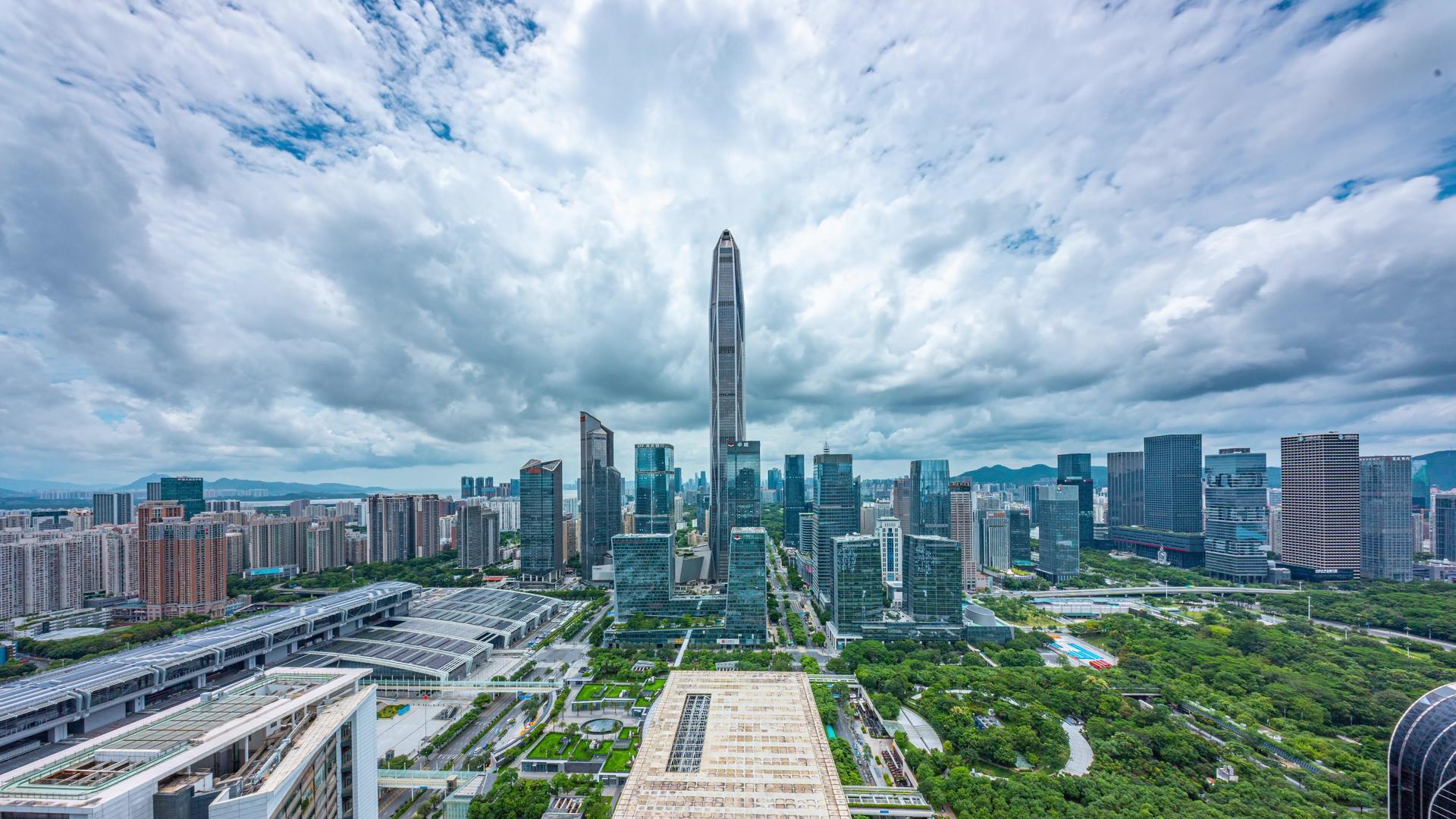 深圳城市cbd建筑延迟8k视频的预览图