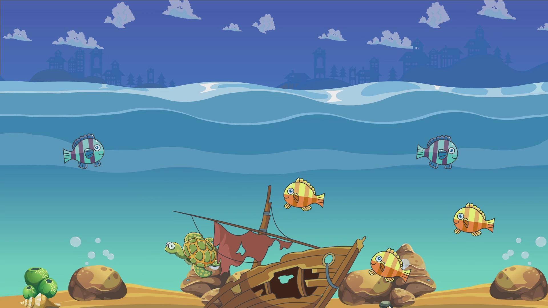 卡通海底世界背景视频的预览图