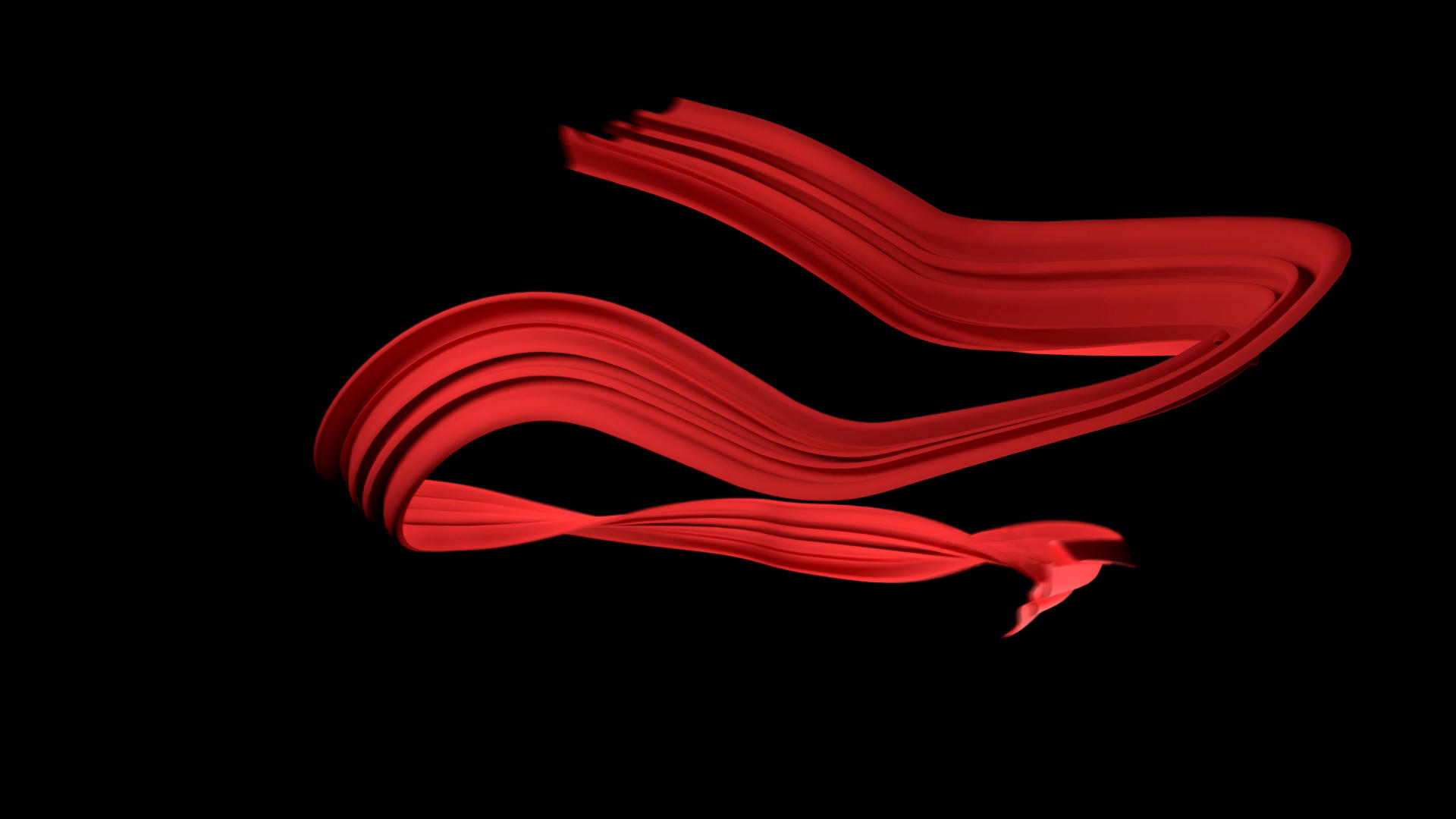 三维红色绸布飘动视频的预览图