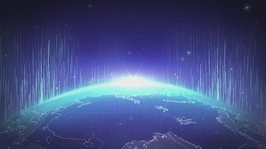 科技地球光线包装背景视频的预览图