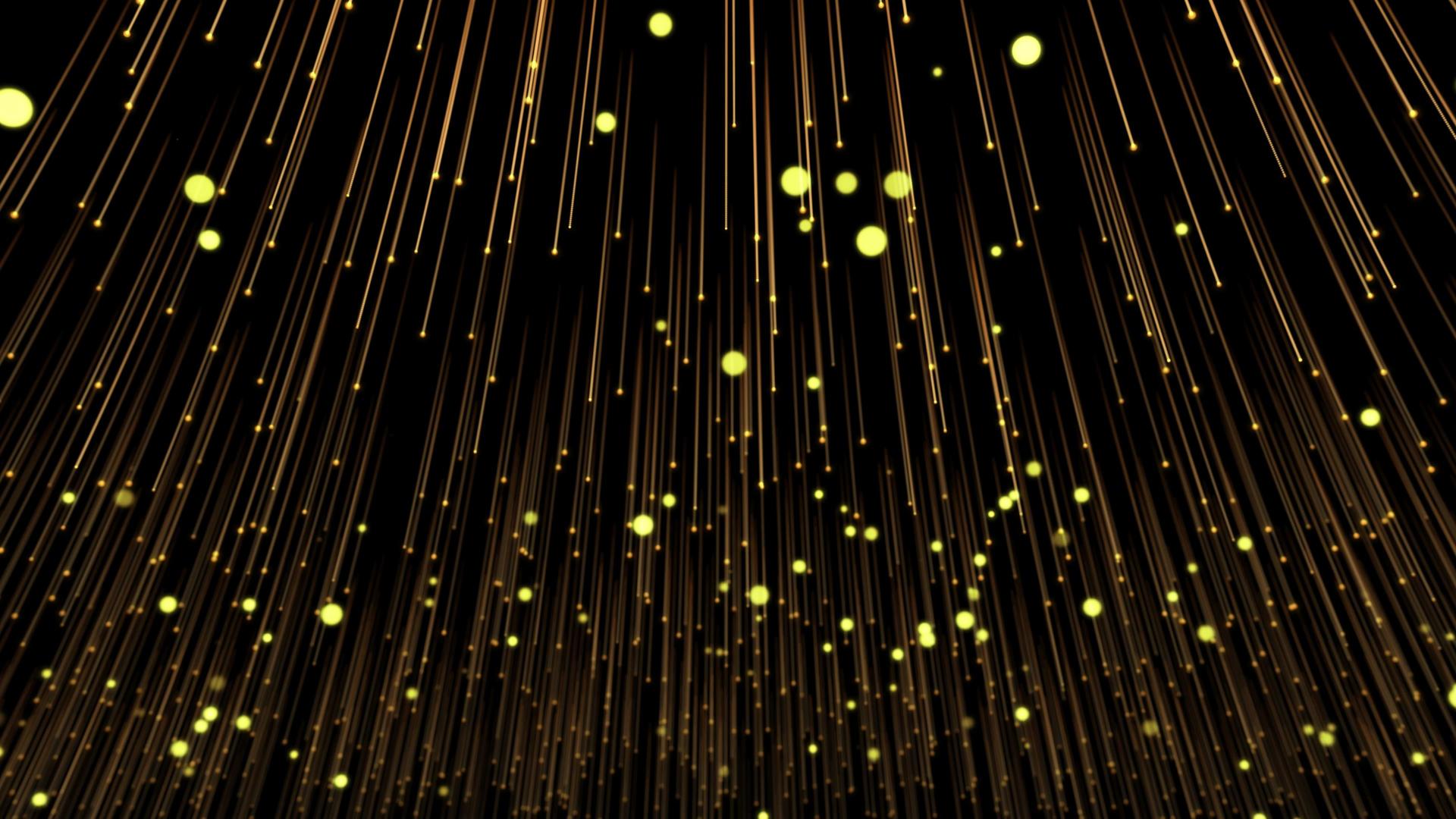 4K金色动态粒子雨背景视频视频的预览图