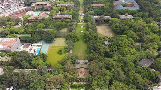 4k高清航拍广州中山大学校园院校高校视频的预览图