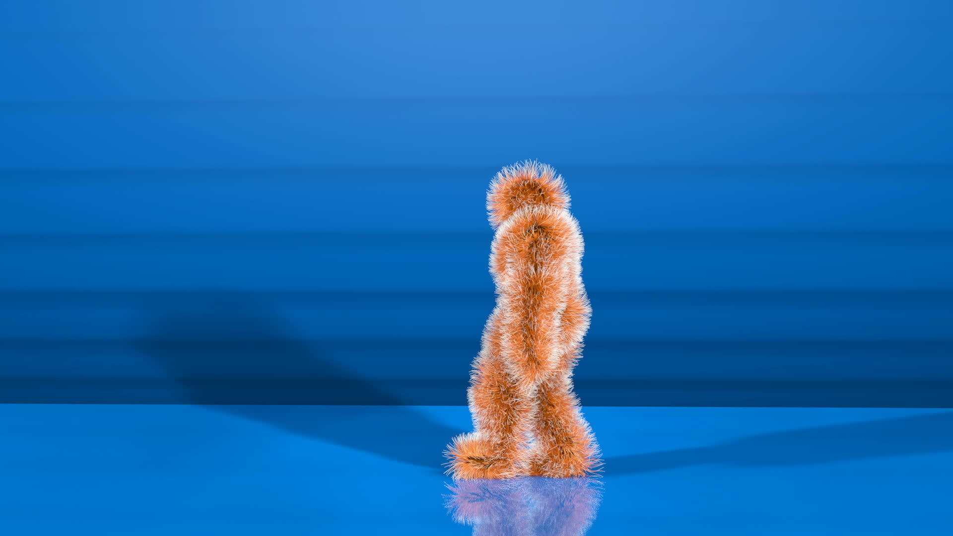 蓝色背景的猴子五颜六色的舞蹈视频的预览图