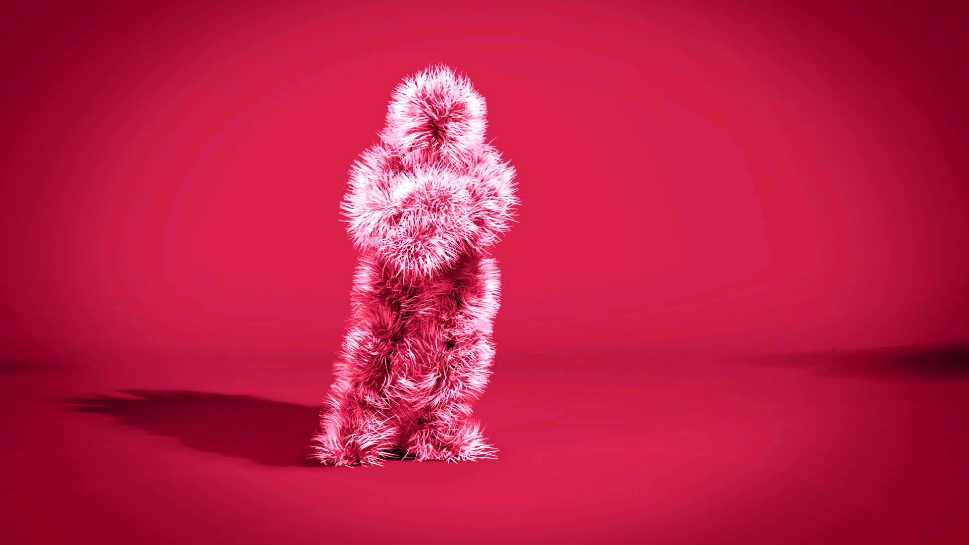 五颜六色的猴子舞蹈黑网风格视频的预览图