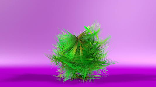 舞蹈以粉色背景抽象的绿色形式视频的预览图