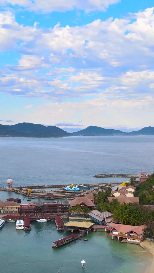 海南陵水5A景区分界洲岛码头延时航拍视频的预览图