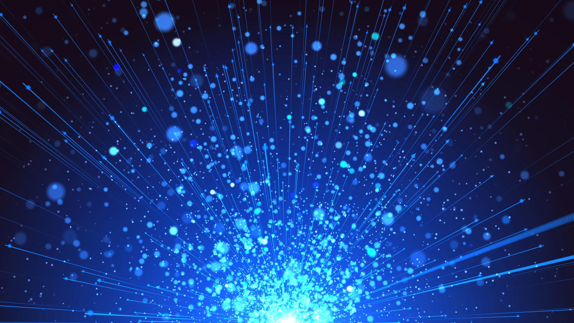 唯美粒子穿梭线条星光闪烁蓝色背景4K视频的预览图