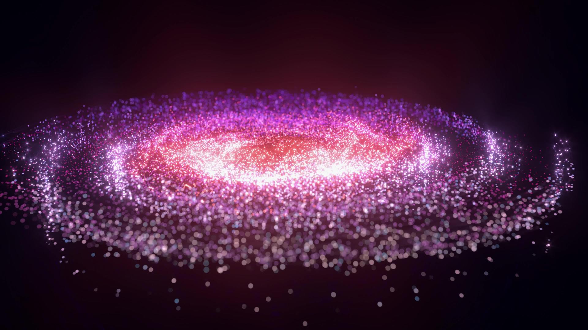 发光颗粒和挤奶银河爆炸火花3D转化视频的预览图