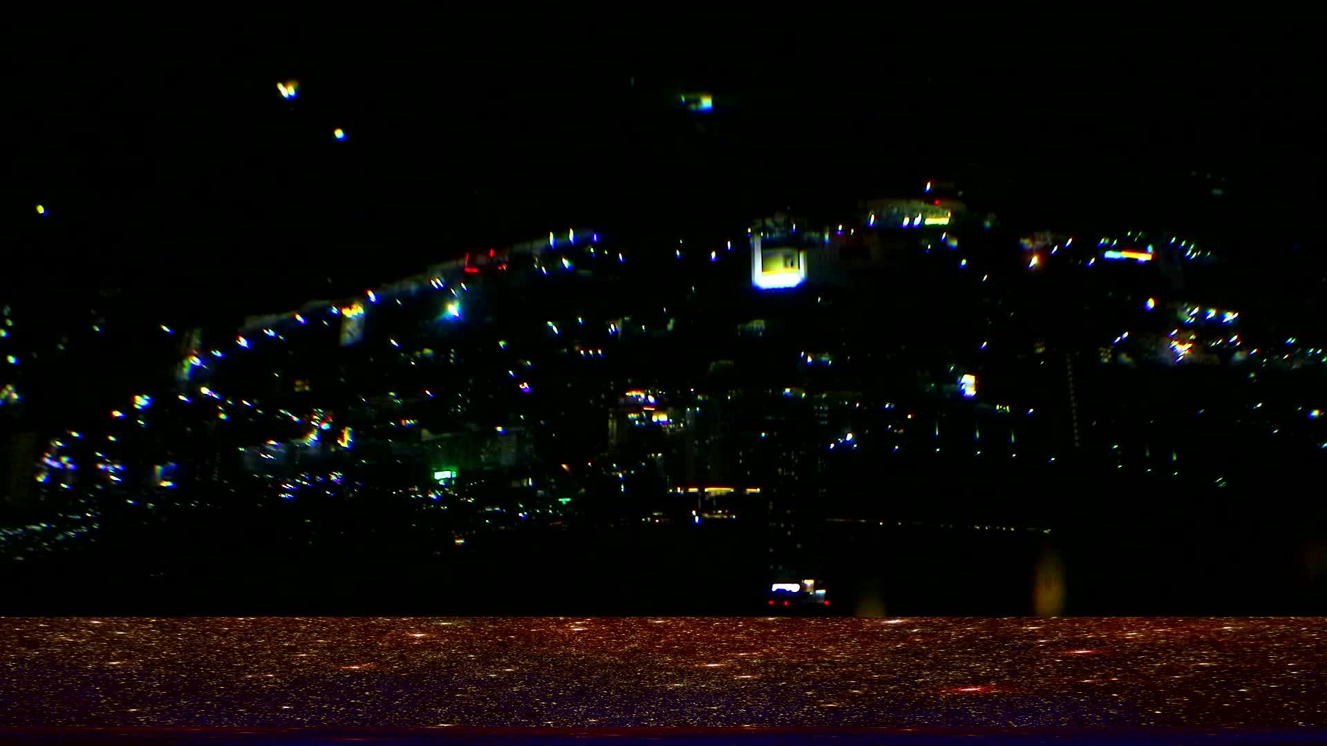 花岗岩顶部和夜市模糊反射颠倒视频的预览图
