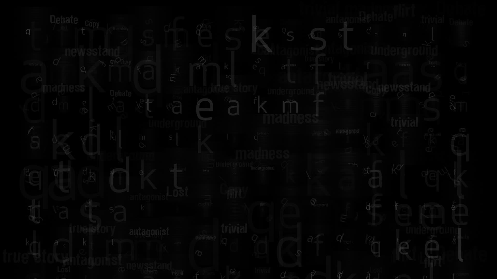 带有飞行字母的抽象背景动画bokeh效果的动作视频的预览图
