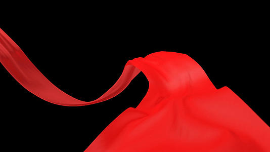 红绸布飘过视频的预览图