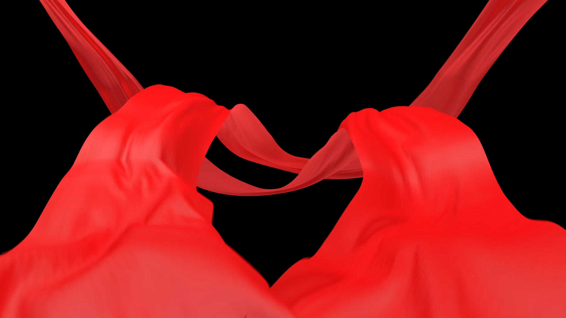 两条红绸布转场视频的预览图