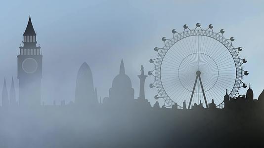 伦敦市的雾视频的预览图