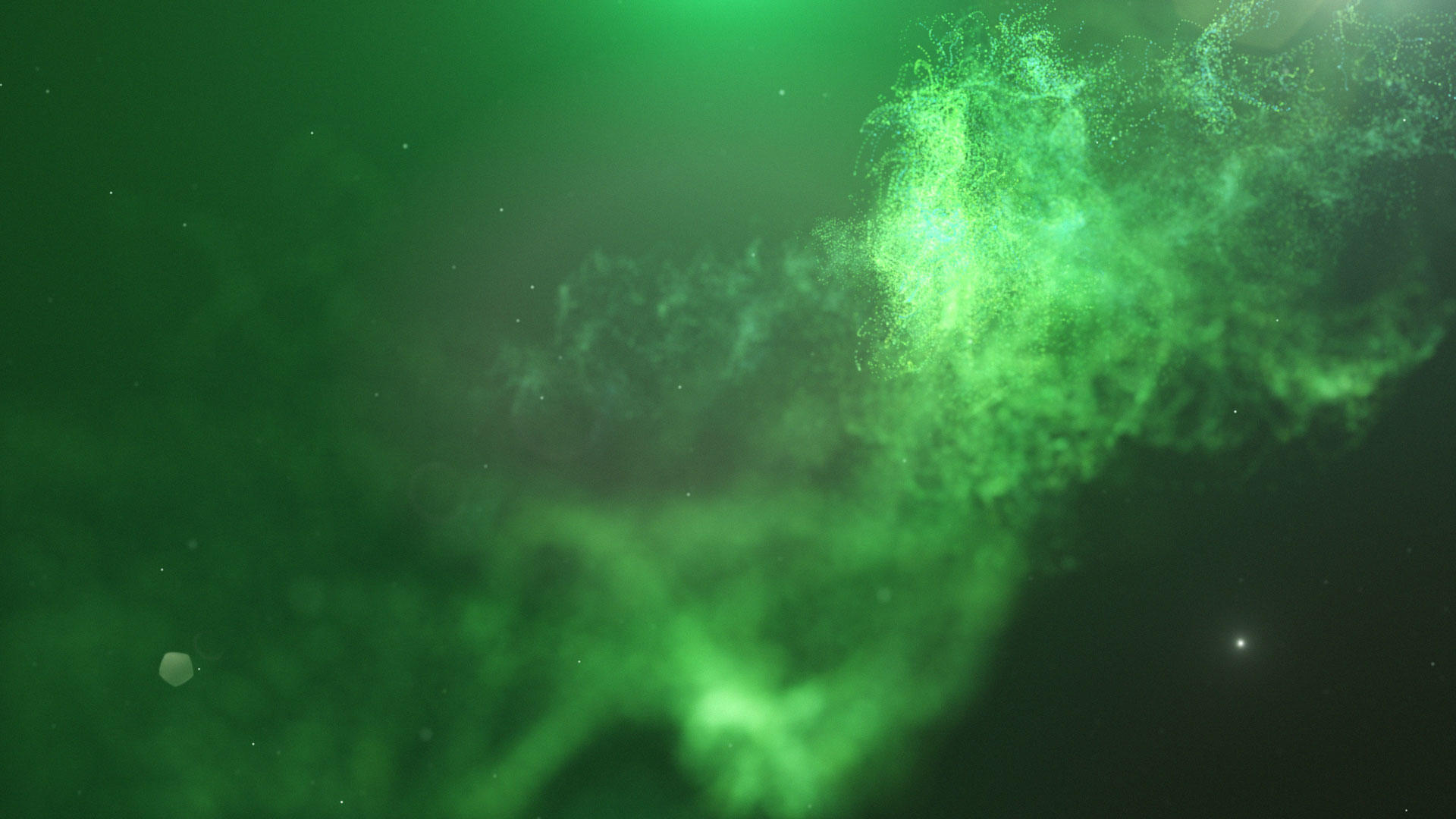 绿色魔幻绚丽粒子光效背景视频的预览图