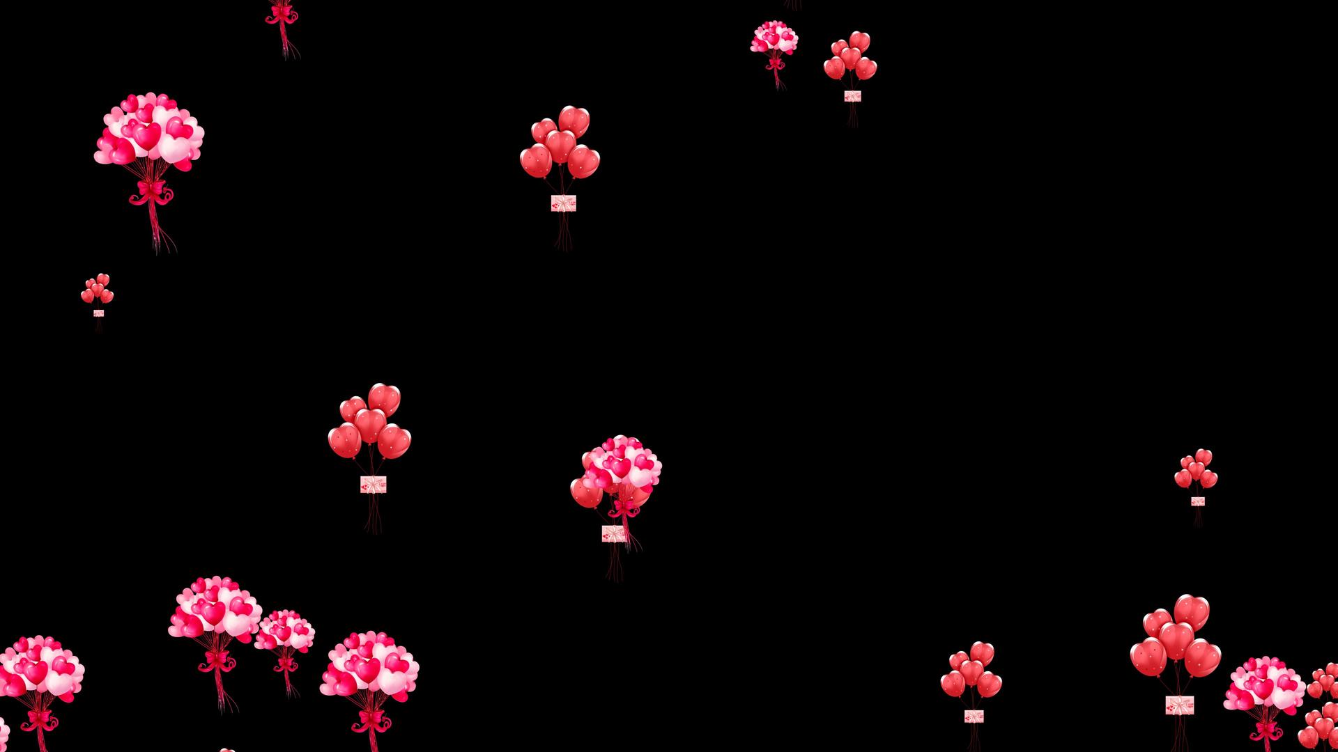 520情人节气球上升动画视频的预览图