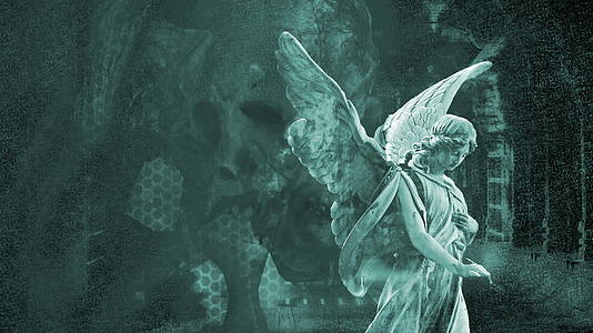 用翅膀挥舞着死亡天使的动画视频的预览图