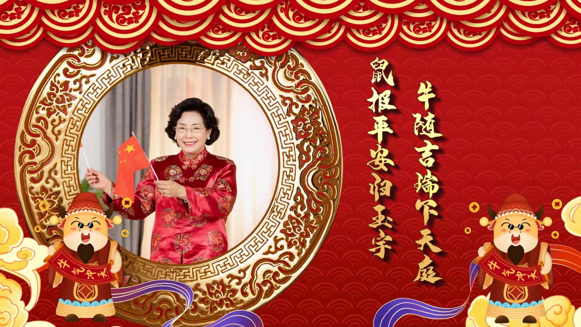 喜庆新年春节祝福诗词古风ae模板视频的预览图
