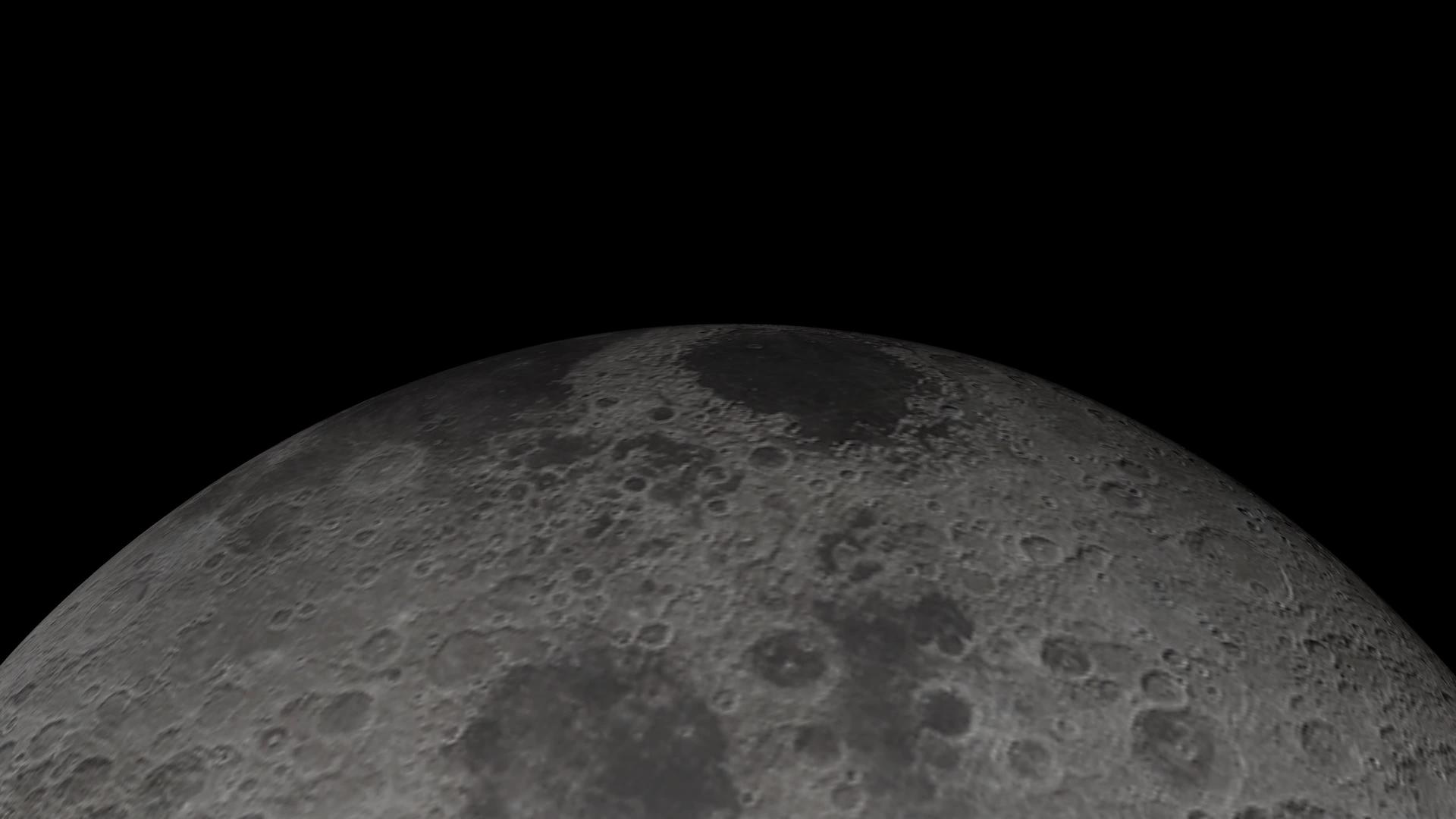 4公里圆月亮在黑暗的夜晚时空空间视频的预览图