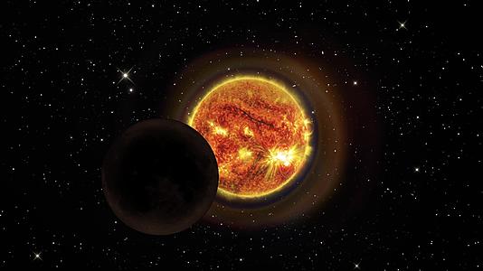 日食在星空中视频的预览图