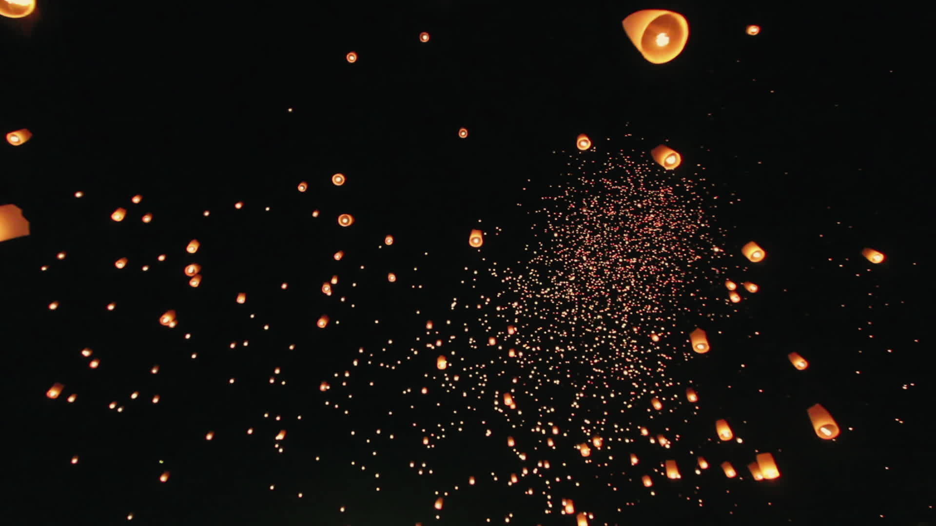 最美的泰国传统派loikrathong节日天灯视频的预览图